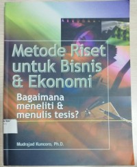 Metode Riset untuk Bisnis dan Ekonomi