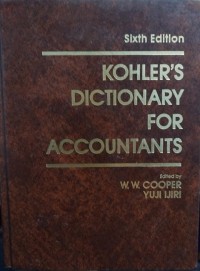 Image of Kohler's Dictionary for Accountants