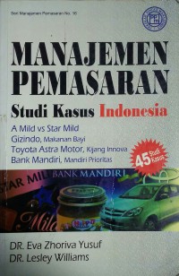Image of Manajemen Pemasaran :studi kasus indonesia
